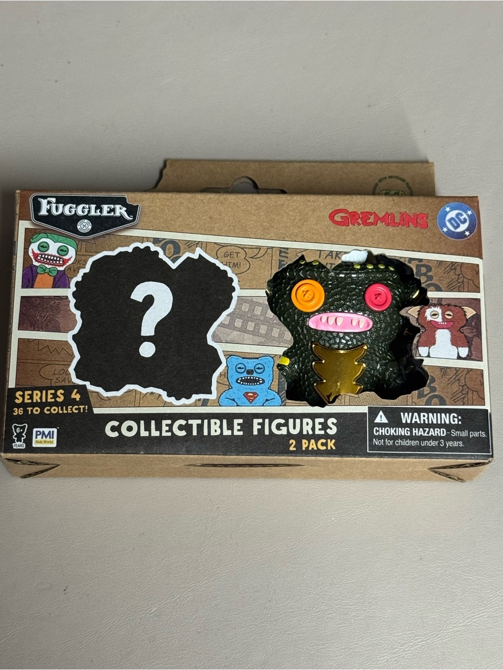 Fuggler x Gremlins Series 4 Black Collectible Figure with Orange & Pink Eyes